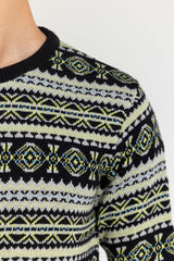 Multi Color Navajo Crew Neck Sweater SWT-FFSCN22-132