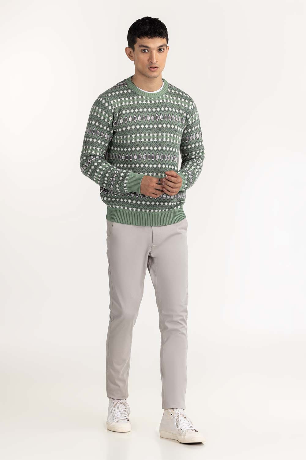 Multi Color Novajo Crew Neck Sweater SWT-FFSCN22-178
