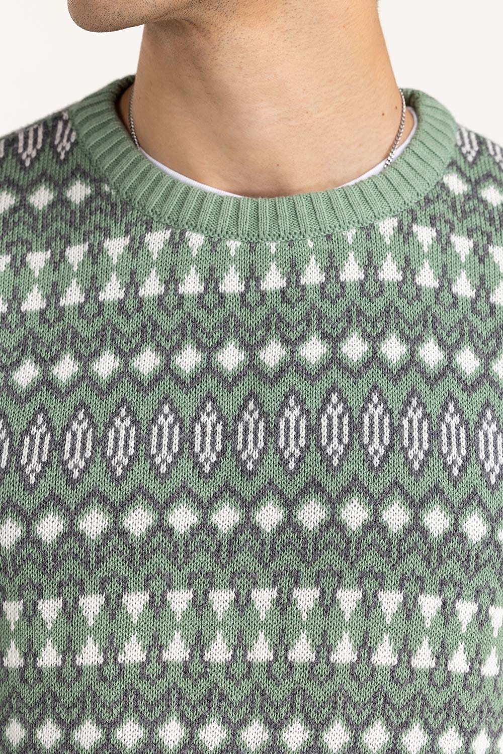 Multi Color Novajo Crew Neck Sweater SWT-FFSCN22-178