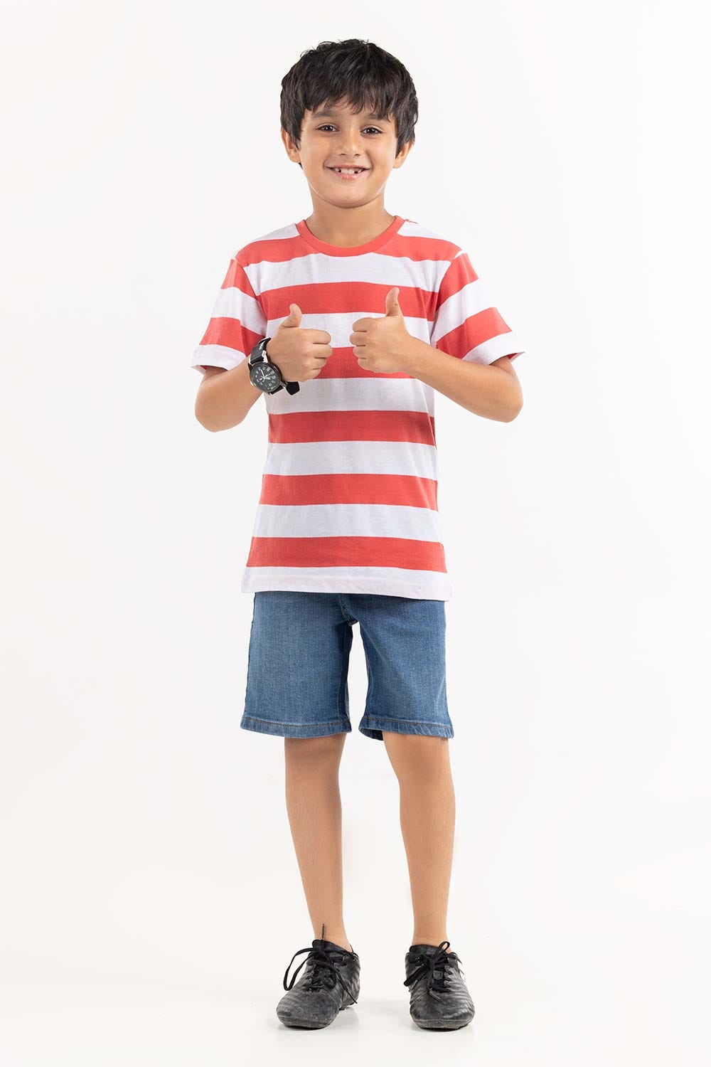 Toddler Boy Multi Color Stripe Knit Top TBKT-2210078 C