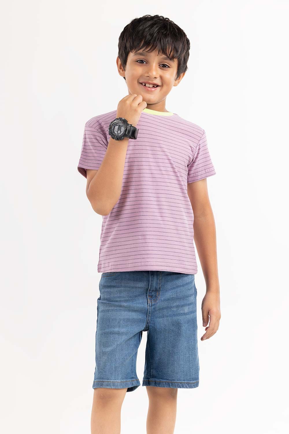 Toddler Boy Multi Color Stripe Knit Top TBKT-2210079 A
