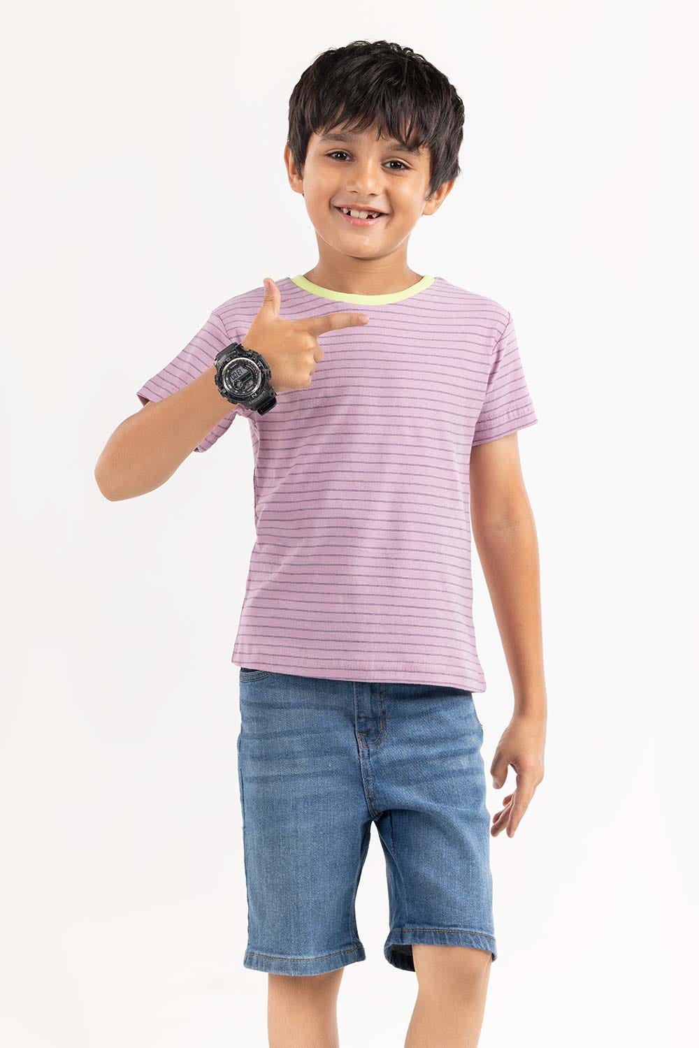 Toddler Boy Multi Color Stripe Knit Top TBKT-2210079 A