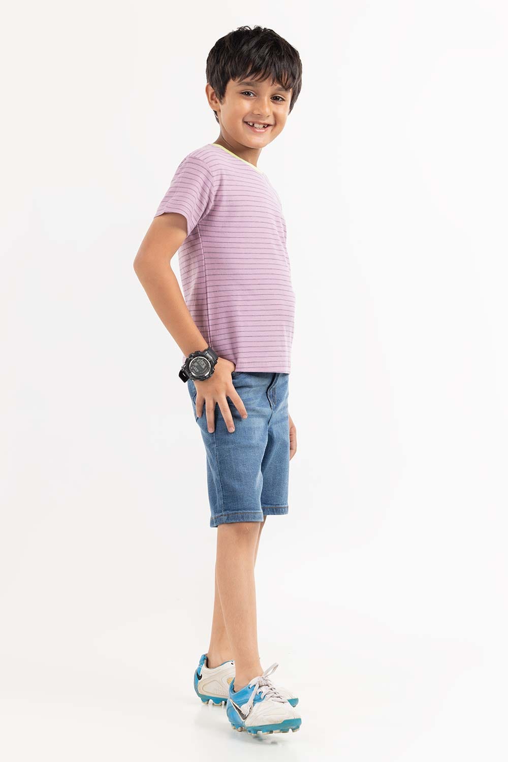 Toddler Boy Multi Color Stripe Knit Top TBKT-2210079 A