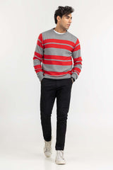 Multi Color Striped Crew Neck Sweater SWT-FFSCN22-214