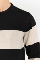 Multi Color Striped Crew Neck Sweater SWT-FFSCN22-220