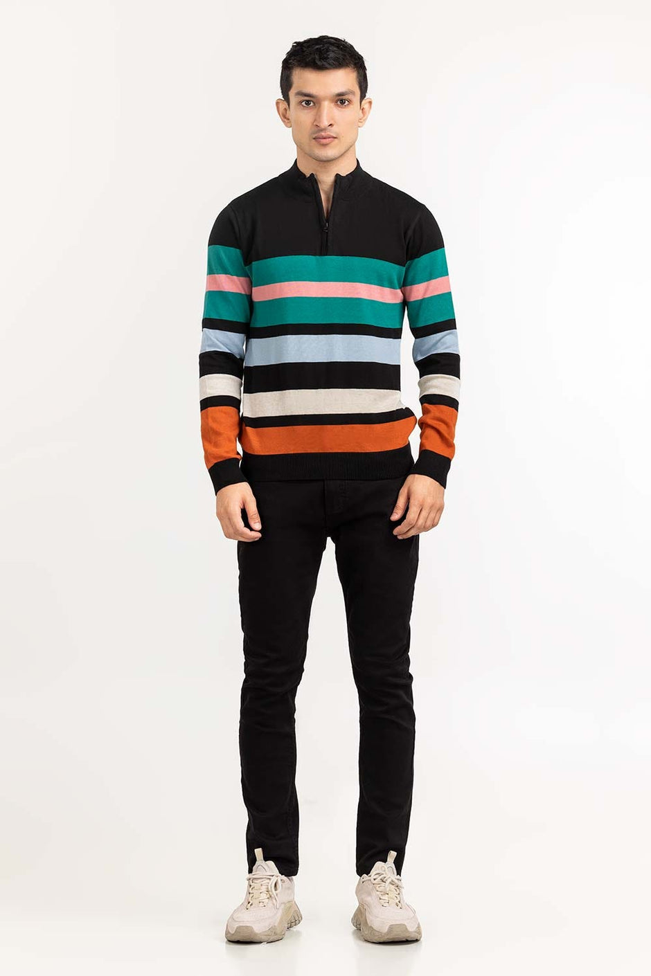 Multi Color Striped Sweater SWT-FFSMNZ22-192