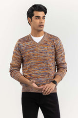 Multi Color Textured V Neck Sweater SWT-FFSVN22-203