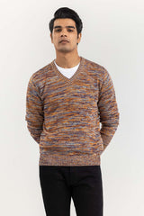 Multi Color Textured V Neck Sweater SWT-FFSVN22-203