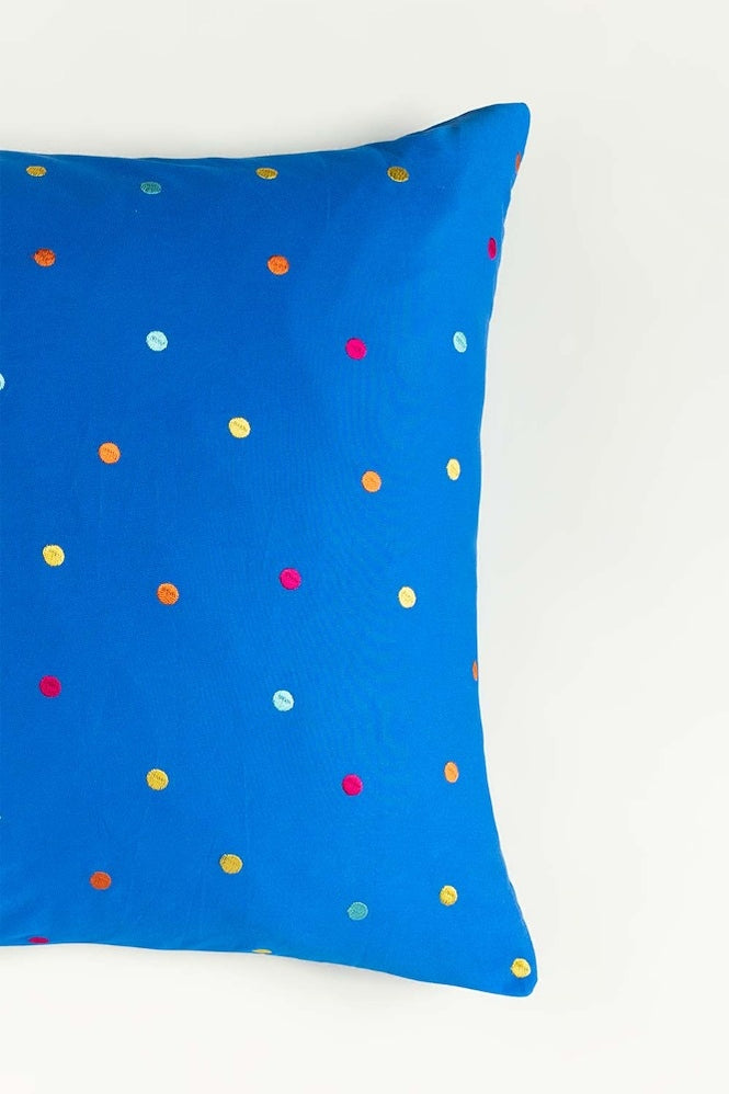 AW23-MULTI Cotton Embroidered Square Cushion Cover