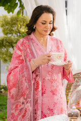 3 Piece Unstitched Printed Lawn Suit with Printed Chiffon Dupatta BM-52028