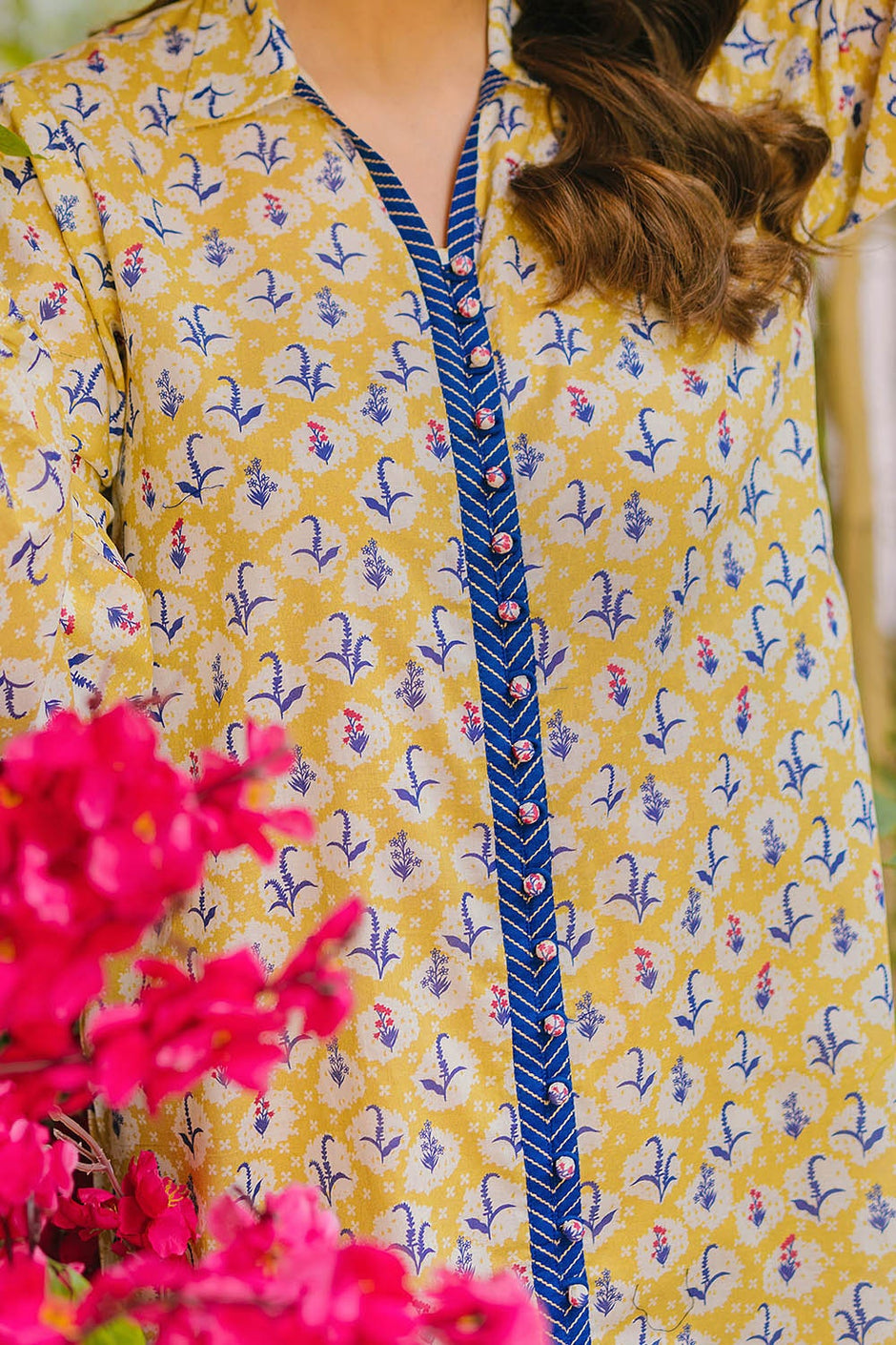 1 Piece Unstitched Printed Lawn Shirt