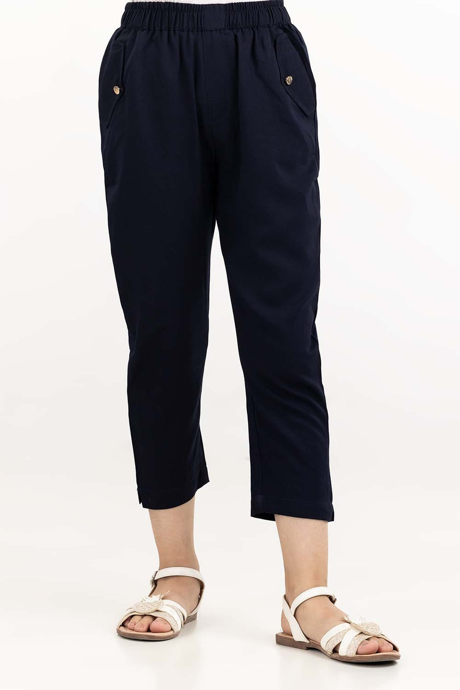 Junior Girl Navy Basic Woven Bottom JGWB-2210050 B