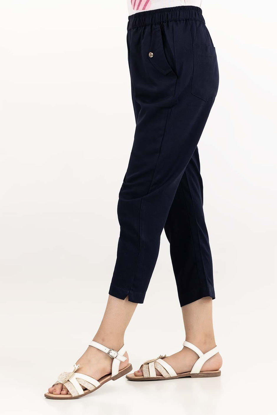 Junior Girl Navy Basic Woven Bottom JGWB-2210050 B