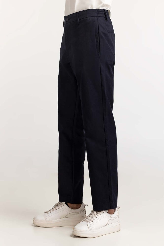Navy Blue Basic Khaki Pant MNTRCSS24007-A