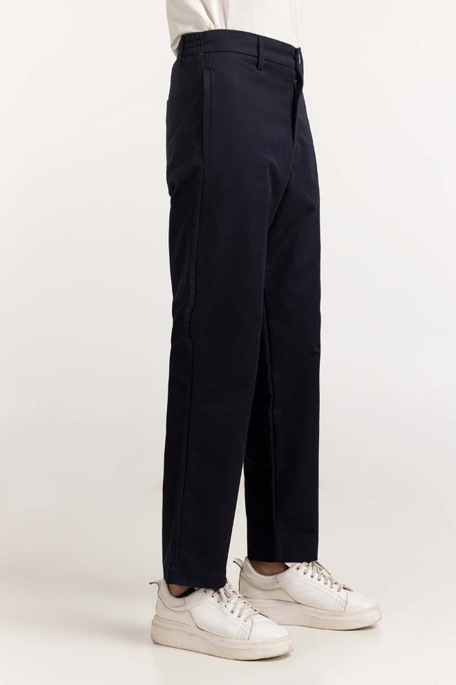 Navy Blue Basic Khaki Pant MNTRCSS24007-A