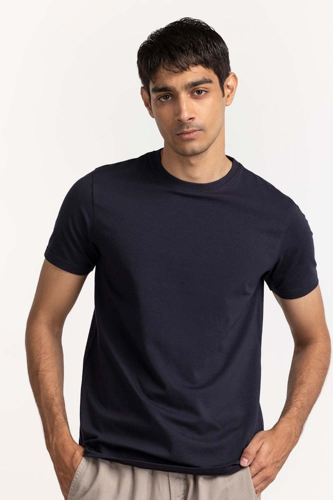 Navy Blue Basic Tee TS-CNSJ24-029