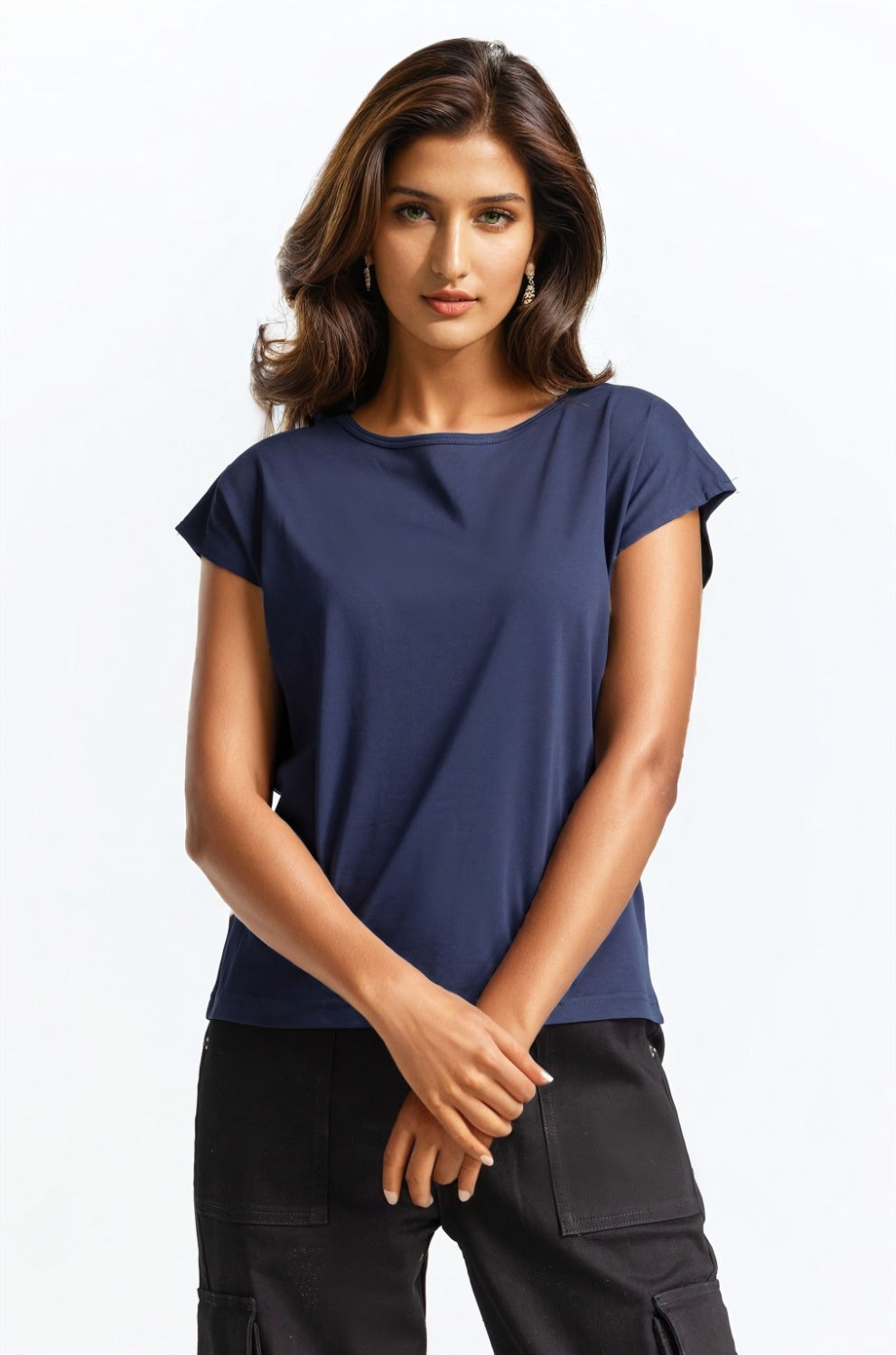 Navy Blue Basic Top WM-KTP-SS24-006