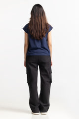 Navy Blue Basic Top WM-KTP-SS24-006