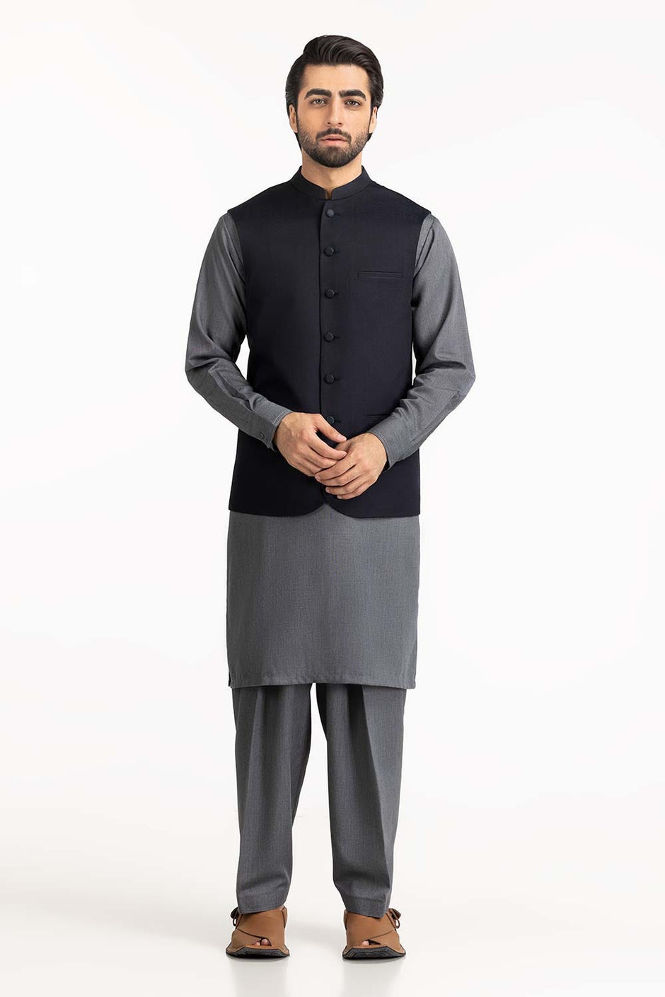 Navy Blue Basic Waist Coat