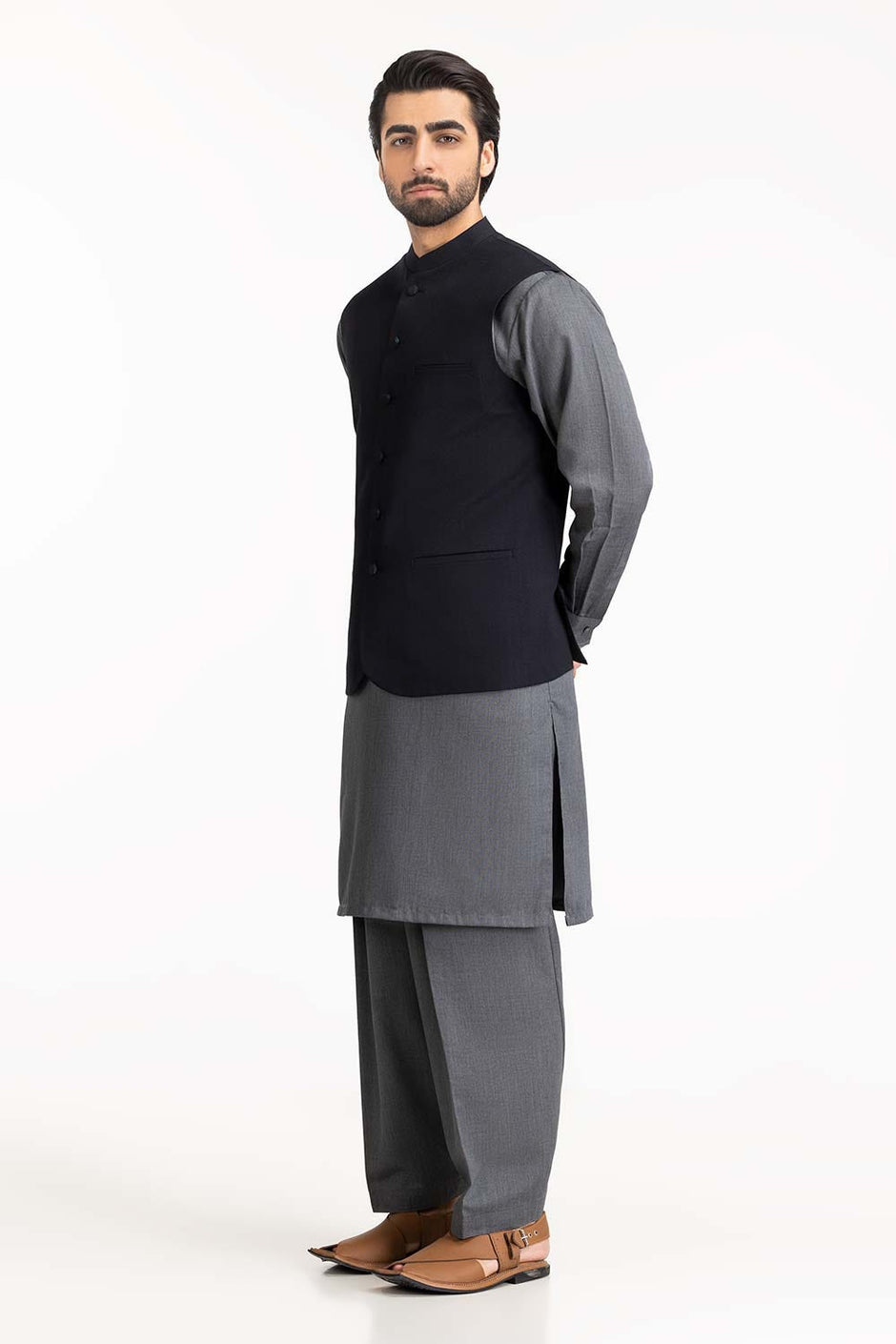 Navy Blue Basic Waist Coat