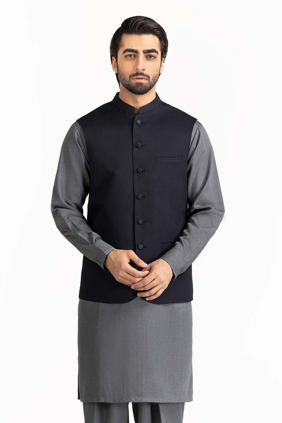 Navy Blue Basic Waist Coat