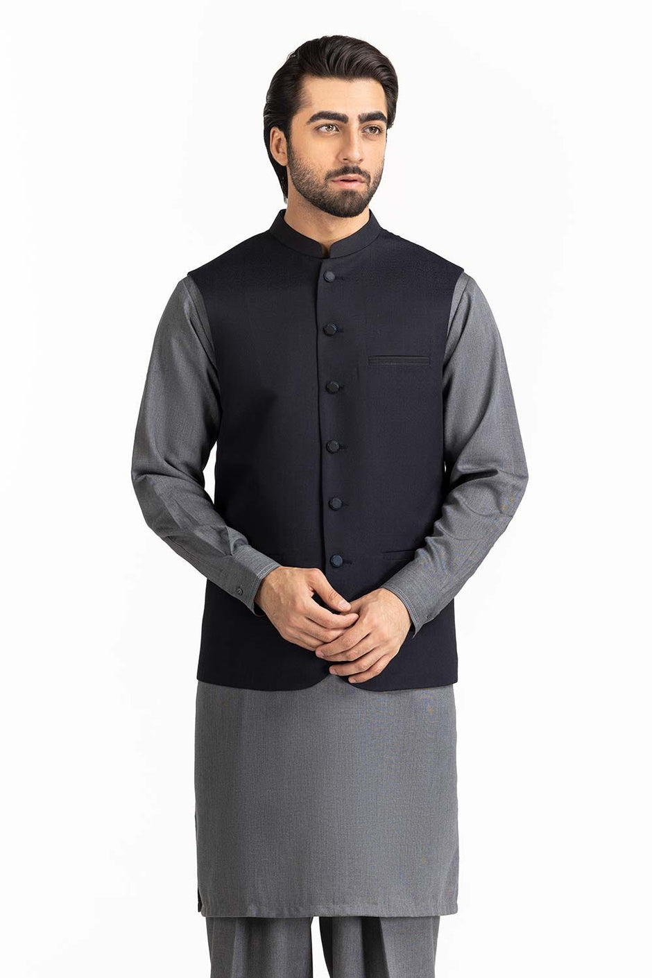 Navy Blue Basic Waist Coat