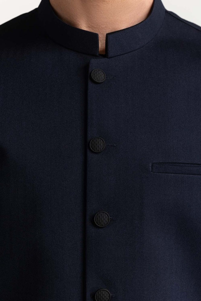 Navy Blue Basic Waist Coat