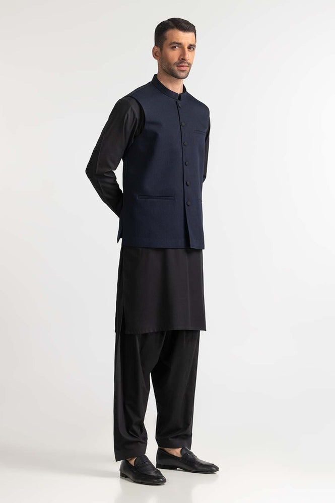 Navy Blue Basic Waist Coat