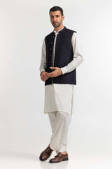 Navy Blue Basic Waist Coat WC-PD24-018