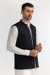 Navy Blue Basic Waist Coat WC-PD24-018