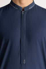 Navy Blue Embroidered Suit SK-E23-011