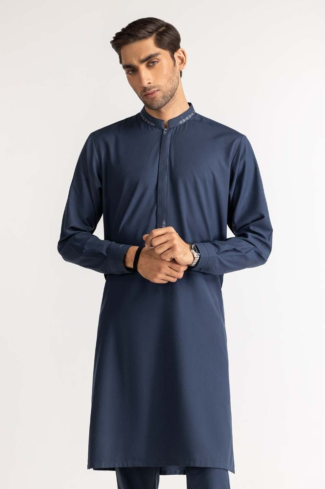 Navy Blue Embroidered Suit SK-E23-011