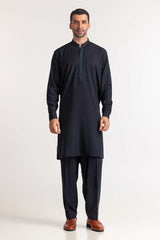 Navy Blue Embroidered Suit SK-E24-019