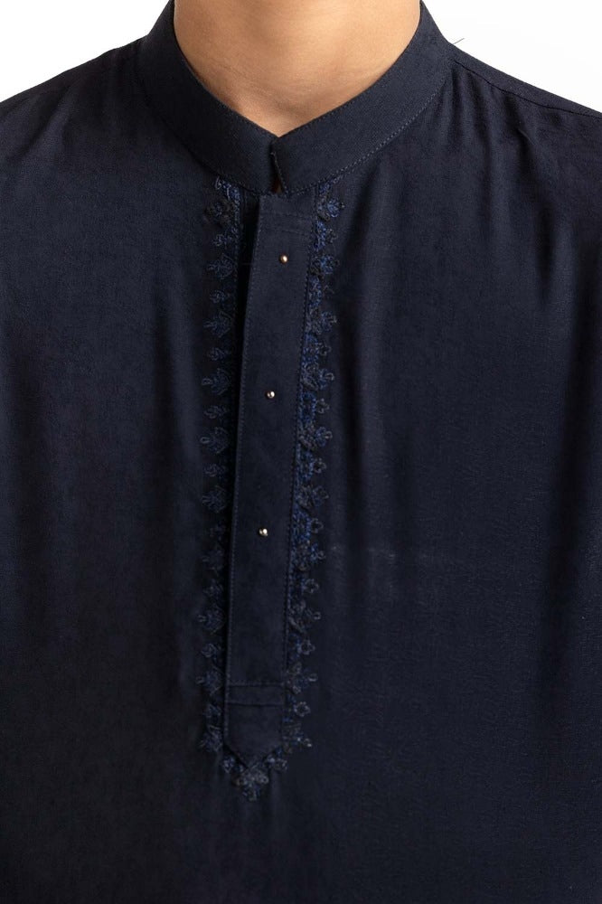 Navy Blue Embroidered Suit SK-KE24-004