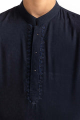 Navy Blue Embroidered Suit SK-KE24-004