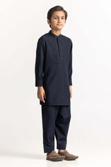 Navy Blue Embroidered Suit SK-KE24-004