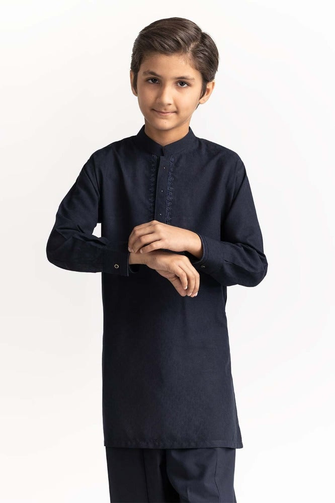 Navy Blue Embroidered Suit SK-KE24-004