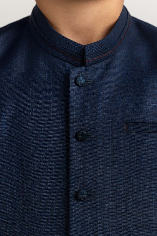 Navy Blue Styling Waist Coat KWC-PD23-015