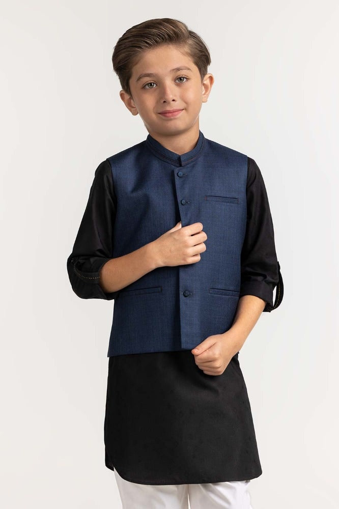 Navy Blue Styling Waist Coat KWC-PD23-015