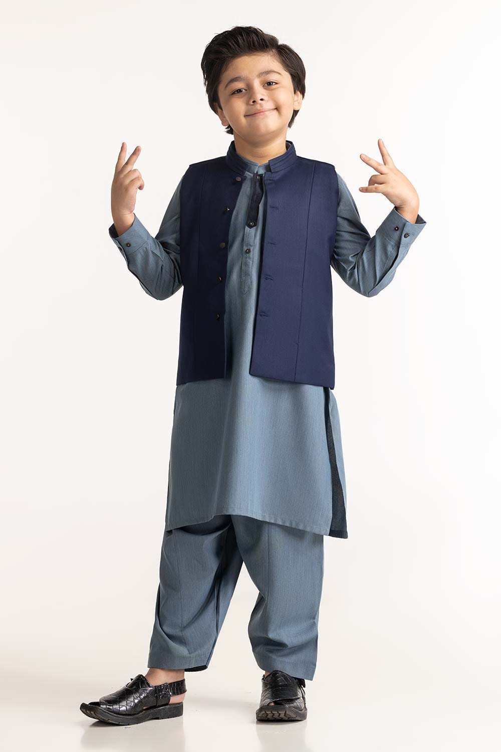Navy Blue Styling Waist Coat KWC-PD24-003