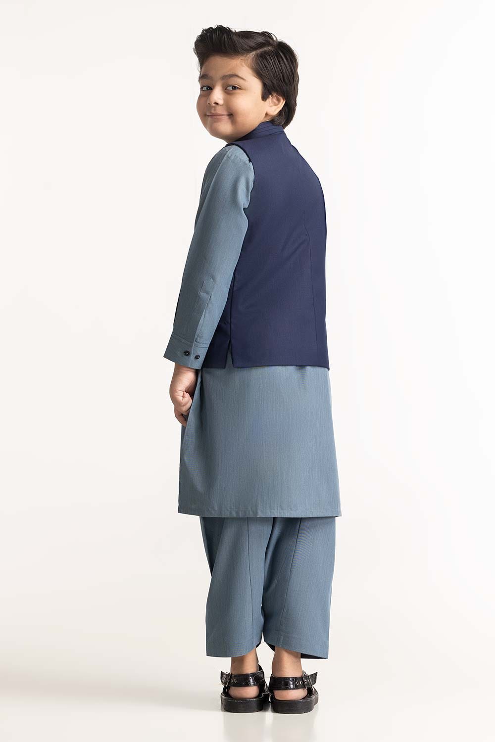 Navy Blue Styling Waist Coat KWC-PD24-003