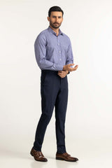 Navy Brown Stripe Formal Shirt MN-FS-YD24-052