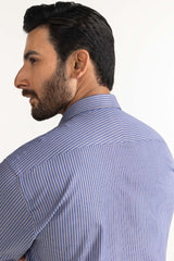 Navy Brown Stripe Formal Shirt MN-FS-YD24-052