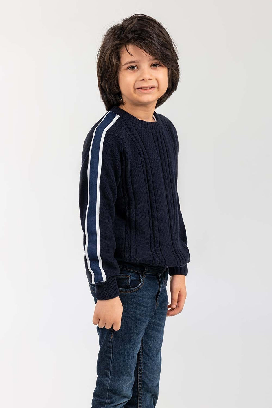 Navy Kids Fashion Sweater FS-KIDS-SWT-FD-44-01