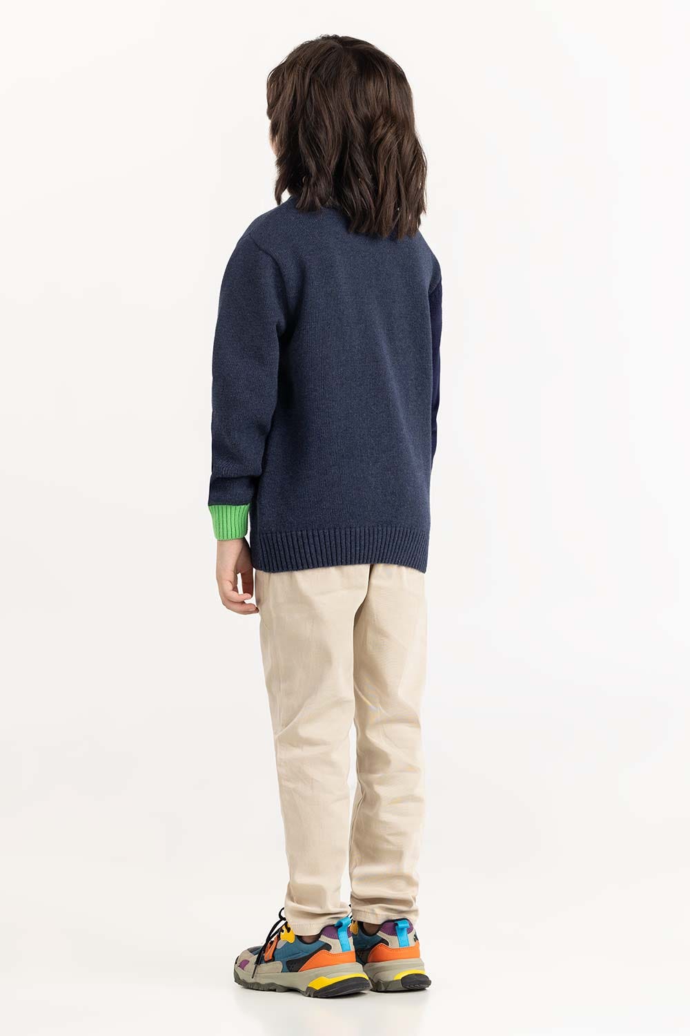 Toddler Boy Navy Knit Sweater 224-511-044