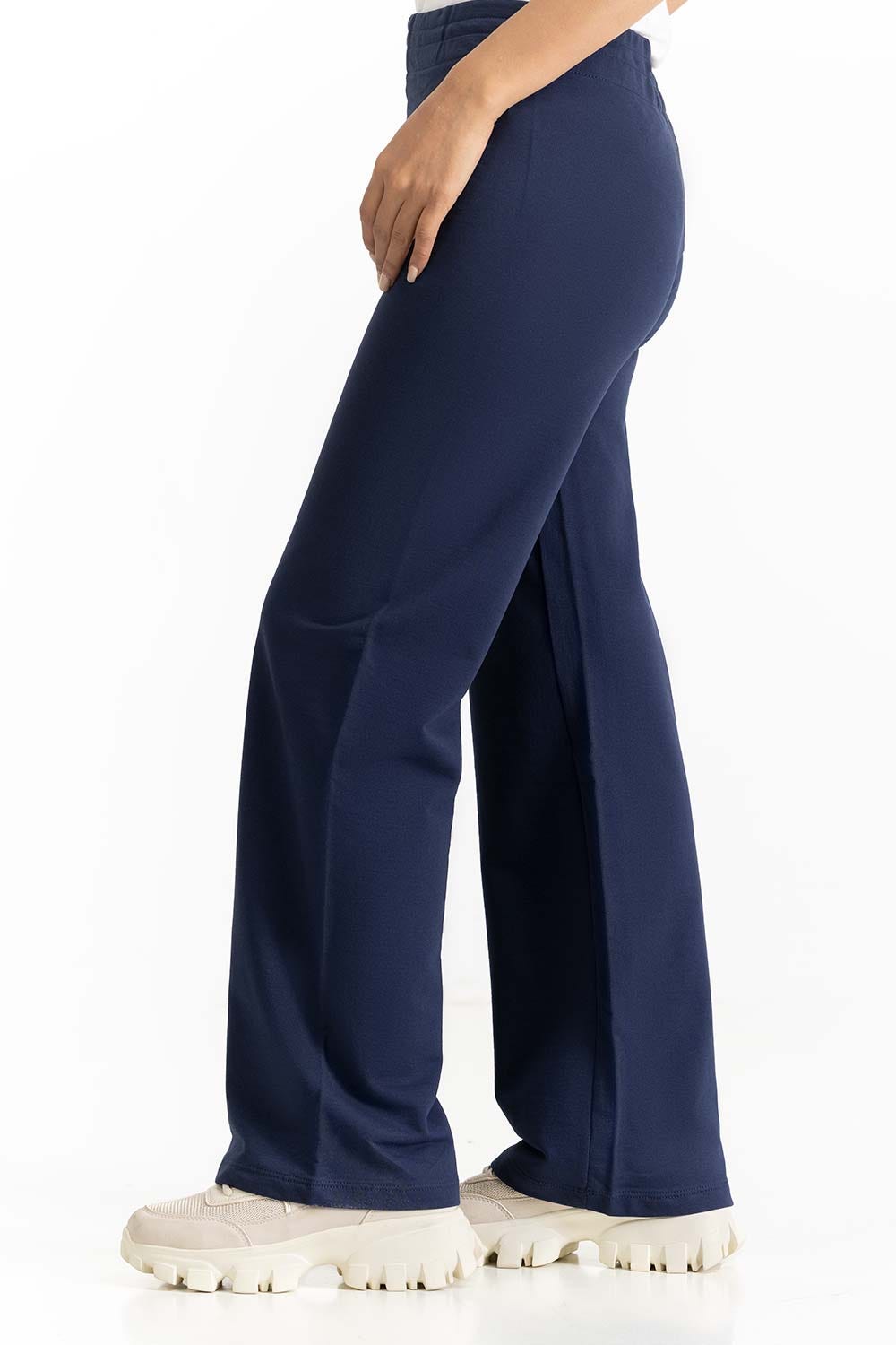 Navy Knit Trouser 231-220-006 D