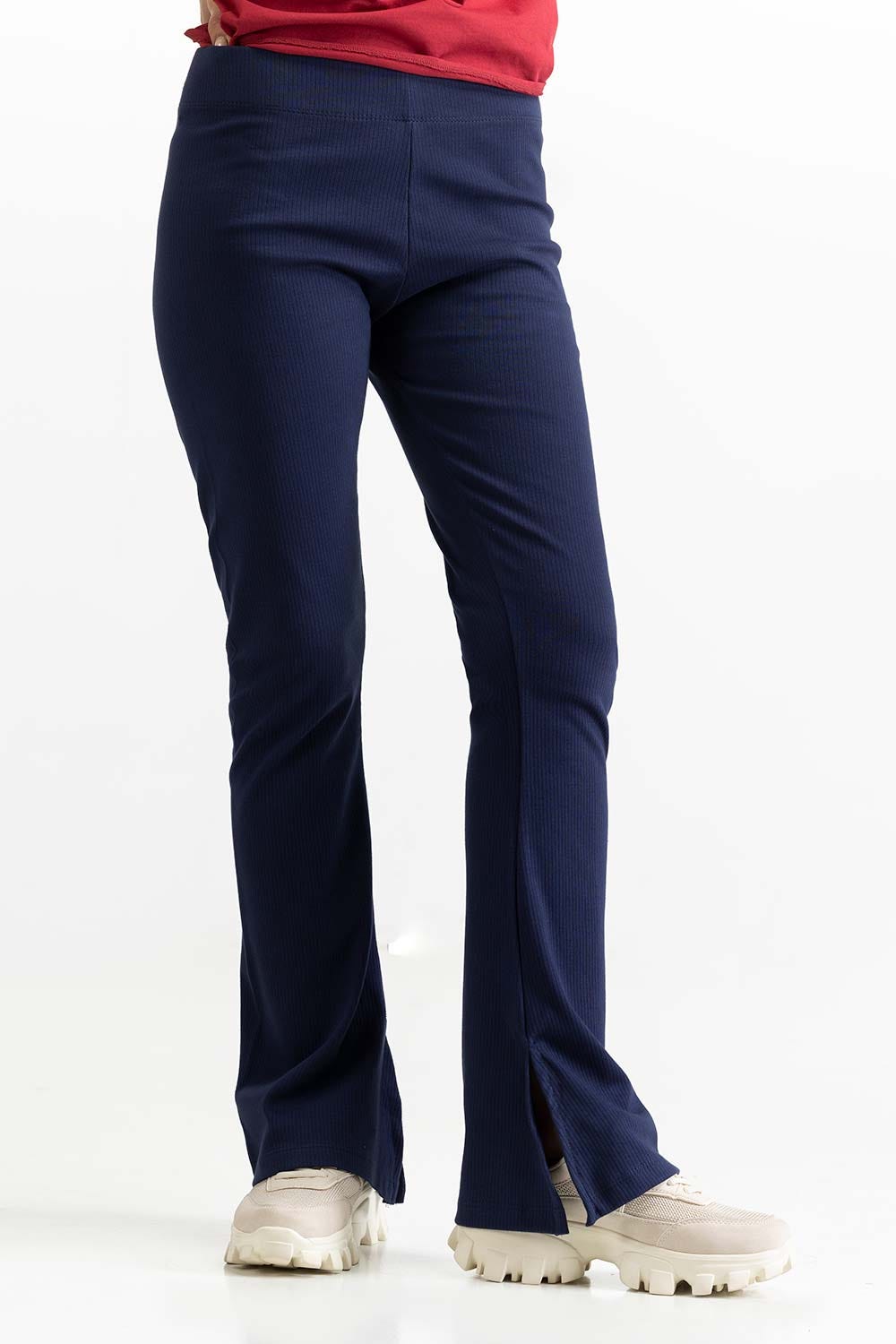 Navy Knit Trouser 231-220-012 D