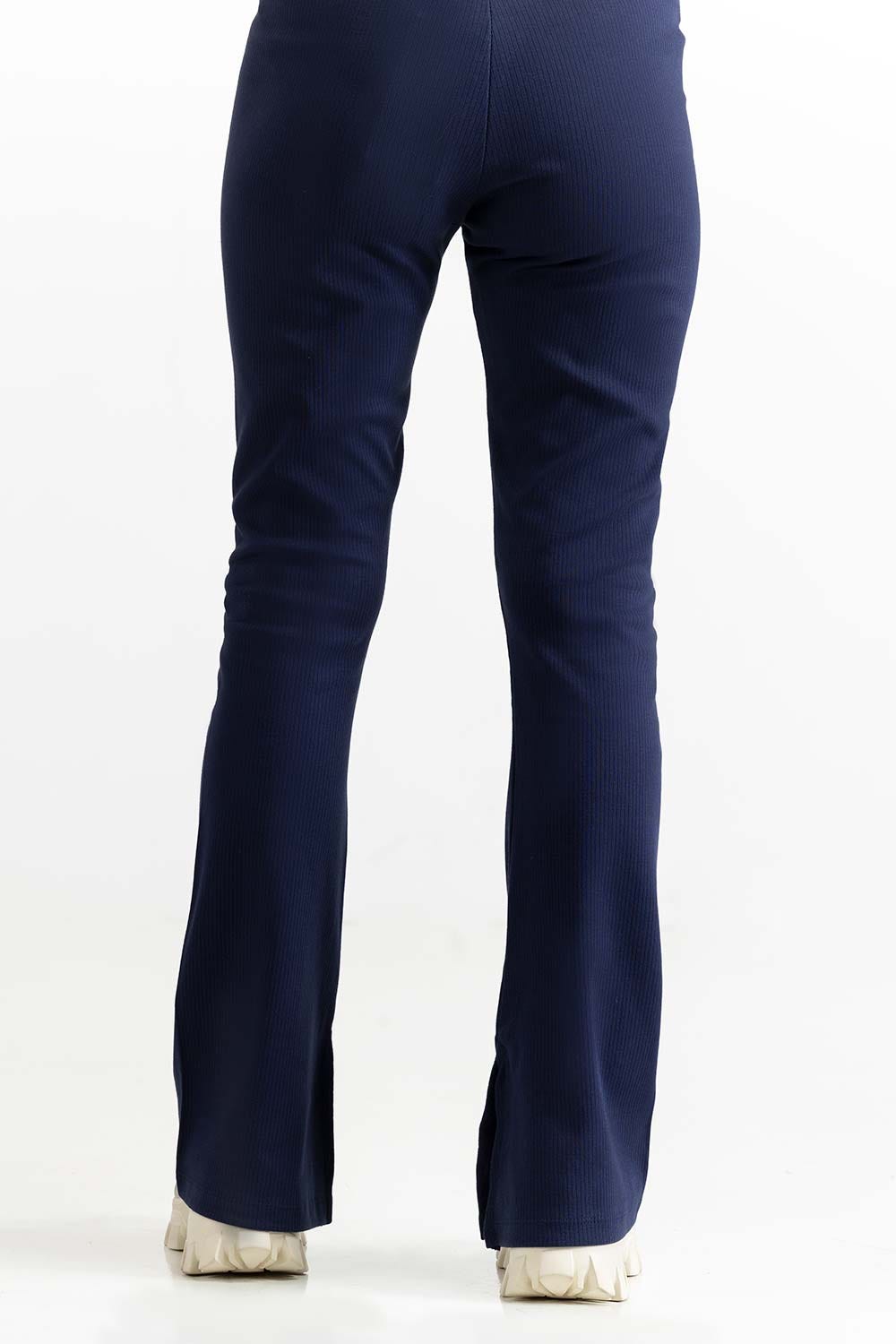 Navy Knit Trouser 231-220-012 D