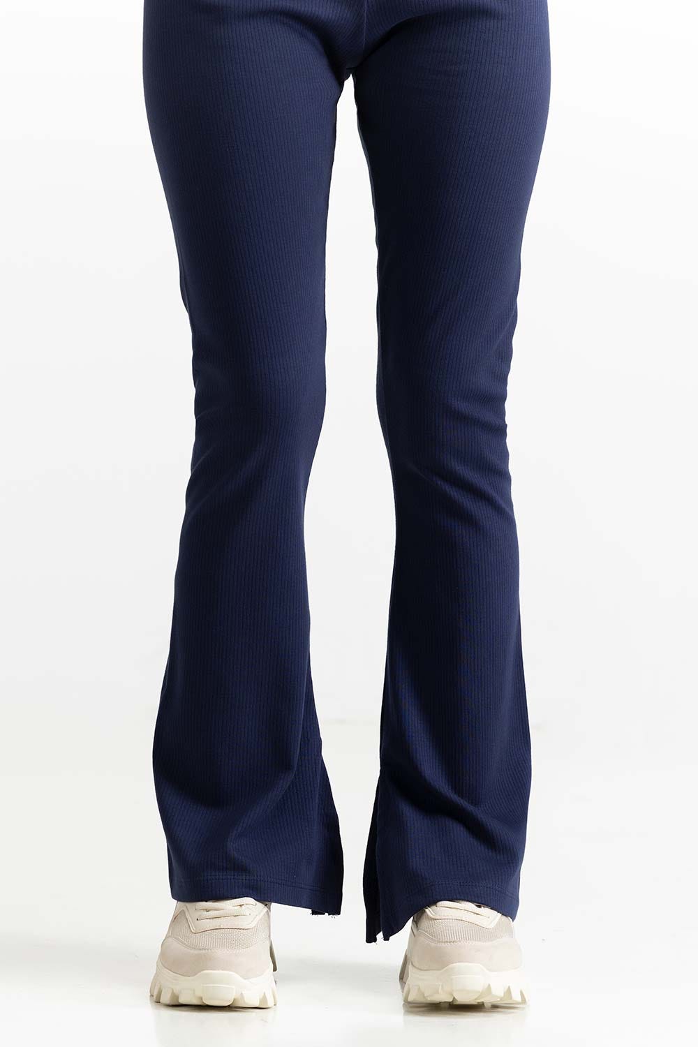 Navy Knit Trouser 231-220-012 D