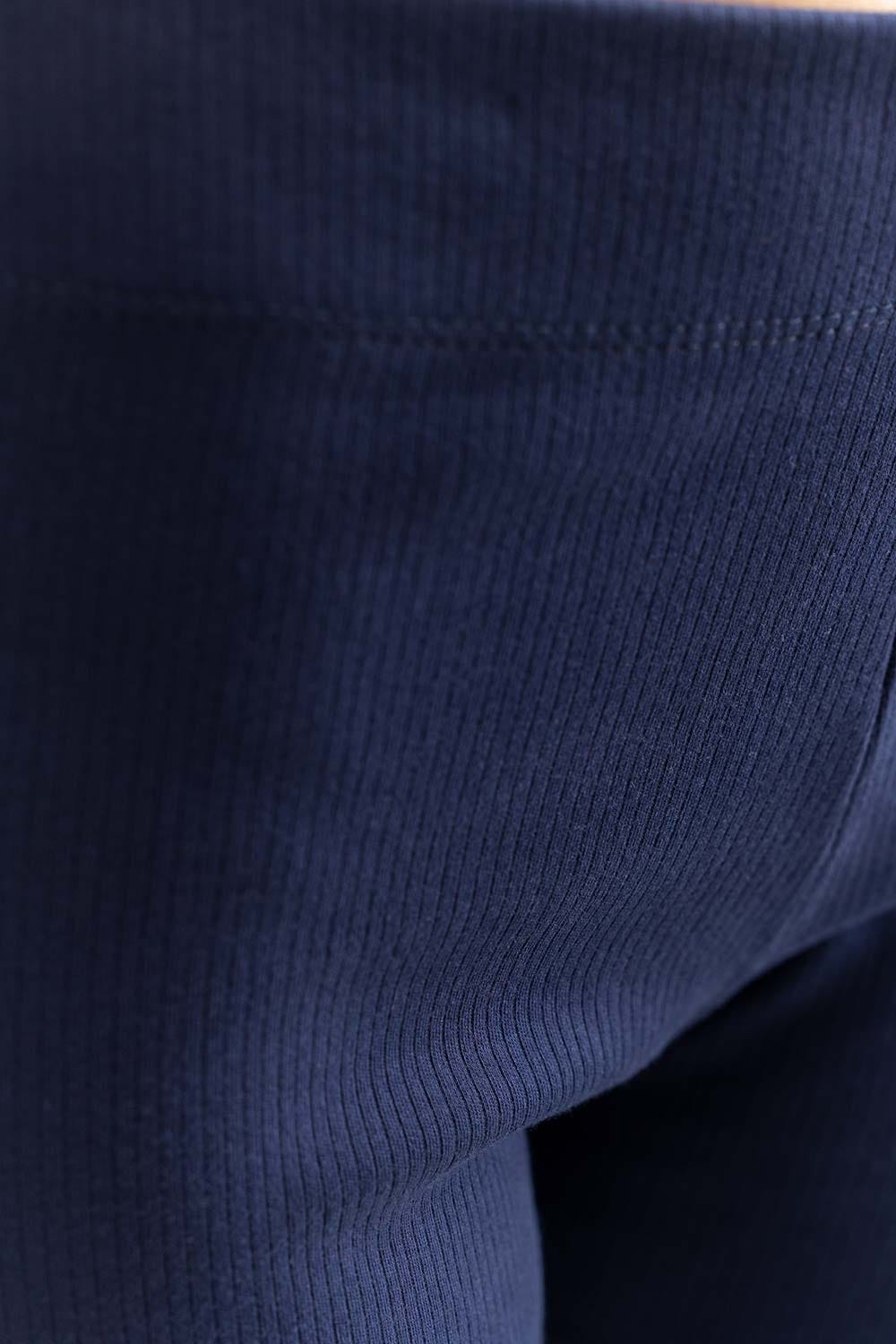 Navy Knit Trouser 231-220-012 D